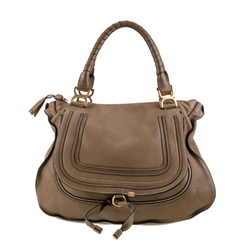Chloe Brown Leather Top Handle Bag